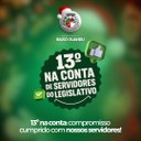 A Câmara Municipal de Baixo Guandu informa que o 13º salário dos servidores do Legislativo já está na conta.
