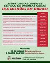 Assinatura das Ordens de Serviço de Diversas Obras