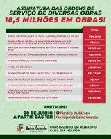 Assinatura das Ordens de Serviço de Diversas Obras