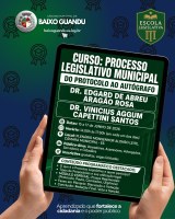 Curso: Processo Legislativo Municipal — Do Protocolo ao Autógrafo título