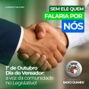 Feliz dia do Vereador